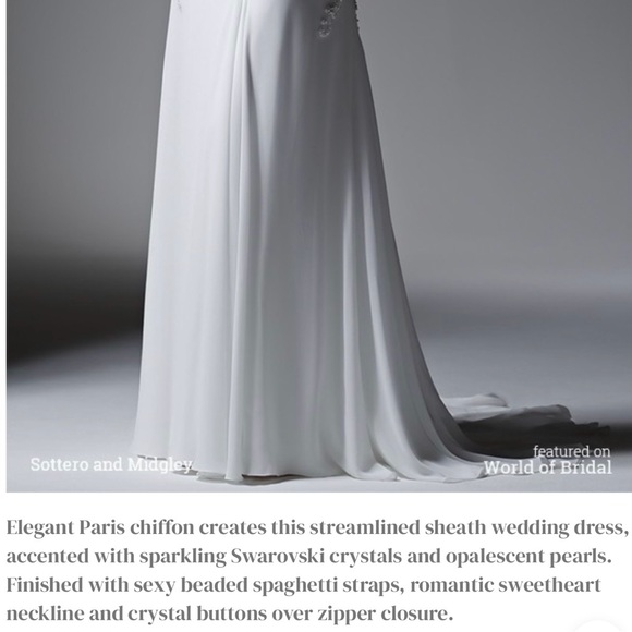 Sottero and Midgley Wedding Gown with beaded detail - Picture 3 of 15